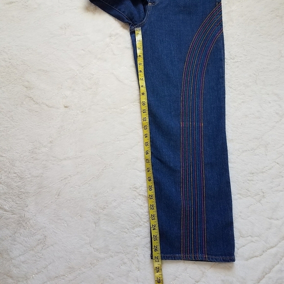 Alice + Olivia Rainbow Stitch High Waist Jeans - Picture 3 of 11